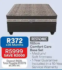 OK Furniture Restonic 152cm Comfort Care Base Set offer