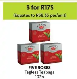 Makro FIVE ROSES Tagless Teabags 102's offer