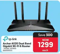 Makro Archer AX20 Dual Band Gigabit Wi-Fi 6 Router offer