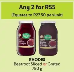 Makro RHODES Beetroot Sliced or Grated 780 g offer