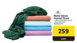 Makro Matte Velvet Flannel Throw offer