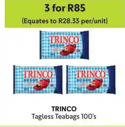 Makro TRINCO Tagless Teabags 100's offer