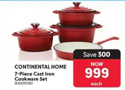 Makro CONTINENTAL HOME 7-Piece Cast Iron Cookware Set offer