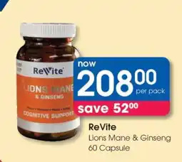 Clicks ReVite Lions Mane & Ginseng 60 Capsule offer