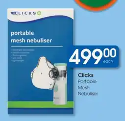Clicks Clicks Portable Mesh Nebuliser offer