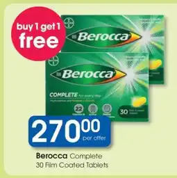 Clicks Berocca Complete 30 Film Coated Tablets offer