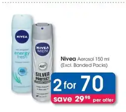 Clicks Nivea Aerosol 150 ml offer