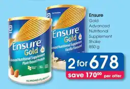 Clicks Ensure Gold Advanced Nutritional Supplement Shake 850 g offer