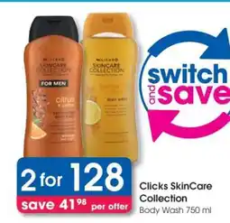 Clicks Clicks SkinCare Collection Body Wash 750 ml offer