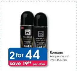 Clicks Romano Antiperspirant Roll-On 50 ml offer