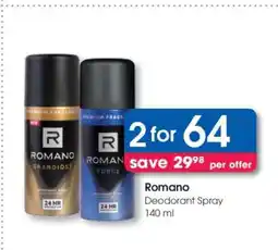Clicks Romano offer