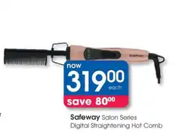 Clicks Safeway Salon Series Digital Straightening Hot Comb offer