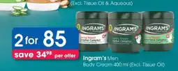 Clicks Ingram's Men Body Cream 400 ml offer