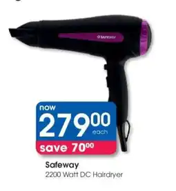 Clicks Safeway 2200 Watt DC Hairdryer offer