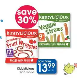 Clicks Kiddylicious Kids' Snacks offer
