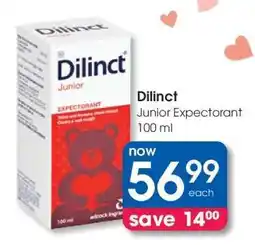 Clicks Dilinct Junior Expectorant 100 ml offer