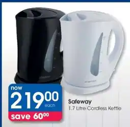 Clicks Safeway 1.7 Litre Cordless Kettle offer