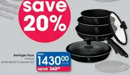 Clicks Berlinger Haus 9-Piece Matte Black Cookware Set offer