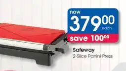 Clicks Safeway 2-Slice Panini Press offer