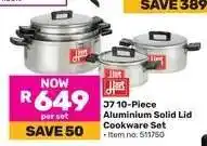 Game J7 10-Piece Aluminium Solid Lid Cookware Set offer