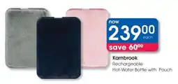 Clicks Kambrook Rechargeable Hot-Water Bottle with Pouch offer
