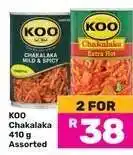 Game KOO Chakalaka 410 g Assorted offer