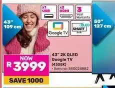 Game 43 2K QLED Google TV (43S5K) offer