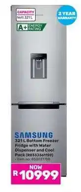 Game Samsung 321L Bottom Freezer Fridge offer