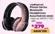 Game Volkano Phonic Series Bluetooth Headphones Assorted (VK-2002) offer