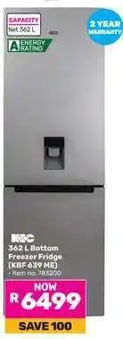 Game KIC 362 L Bottom Freezer Fridge (KBF 639 ME) offer