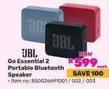 Game JBL Go Essential 2 Portable Bluetooth Speaker offer