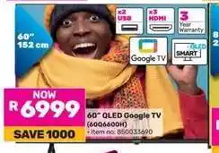 Game 60” QLED Google TV offer