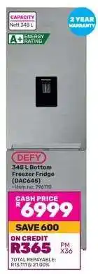 Game Defy 348L Bottom Freezer Fridge DAC645 offer