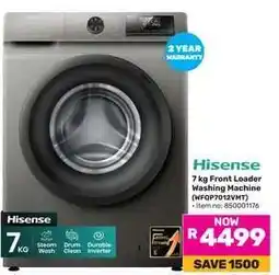Game Hisense 7 kg Front Loader Washing Machine offer