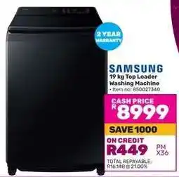 Game Samsung 19 kg Top Loader Washing Machine offer