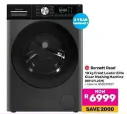 Game Bennett Read 10 kg Front Loader Elite Clean Washing Machine (BR10FL25M) offer