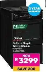 Game Univa 3-Plate Plug-in Stove (U305-1) offer