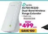 Game tp-link AC750 RE220 Dual-Band Wireless Range Extender offer