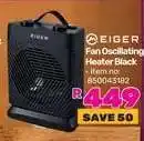 Game Eiger Fan Oscillating Heater Black offer