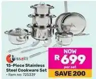 Game 15-Piece Stainless Steel Cookware Set offer