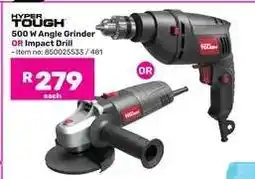 Game HYPER TOUGH 500 W Angle Grinder OR Impact Drill offer