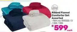 Game Ribbed Flannel Comforter Set Assorted offer