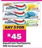 Game Aquafresh Toothpaste 100 ml Assorted offer