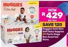 Game Huggies Gold Skin Soft Baby Nappies OR Pants Mega Box offer