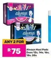Game Always Maxi Pads Duos offer