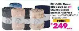 Game DH Waffle Throw or Chunky Bobble Blanket offer