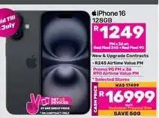 Game iPhone 16 (128GB) offer