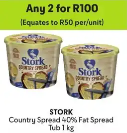 Makro Stork Country Spread 40% Fat Spread Tub offer