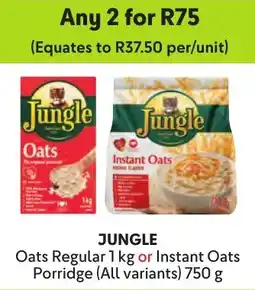 Makro Jungle Oats Regular or Instant Oats Porridge offer