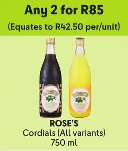 Makro Rose's Cordials offer